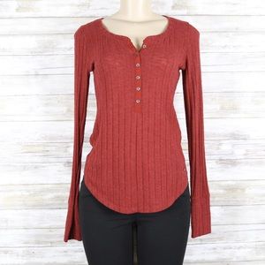Abercrombie & Fitch Maroon Long Sleeve Top sz XS